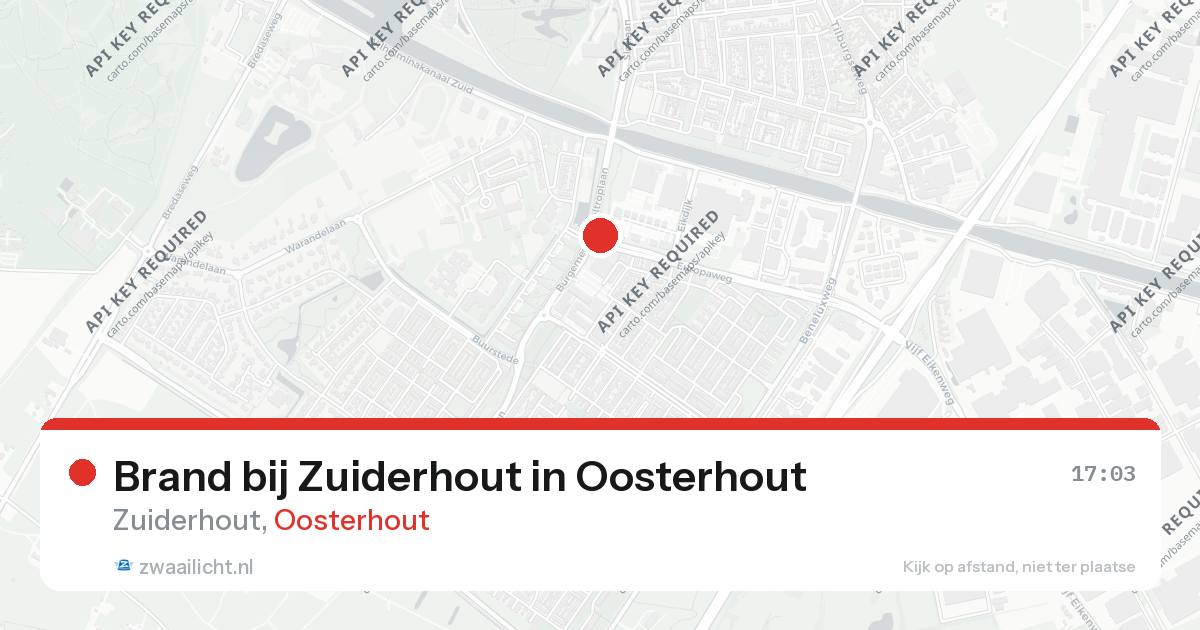 Brand bij Zuiderhout in Oosterhout — 22 mei 2026