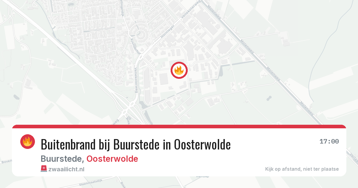 Buitenbrand bij Buurstede in Oosterwolde — 22 mrt 2026
