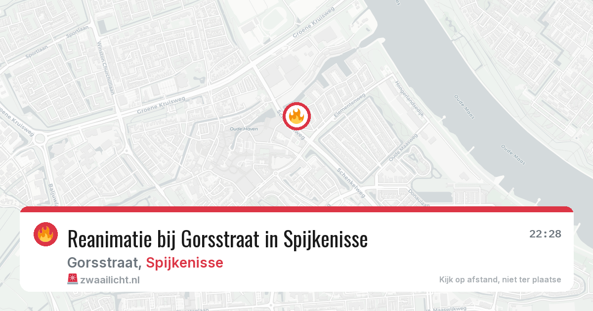 Reanimatie bij Gorsstraat in Spijkenisse — 28 mrt 2026