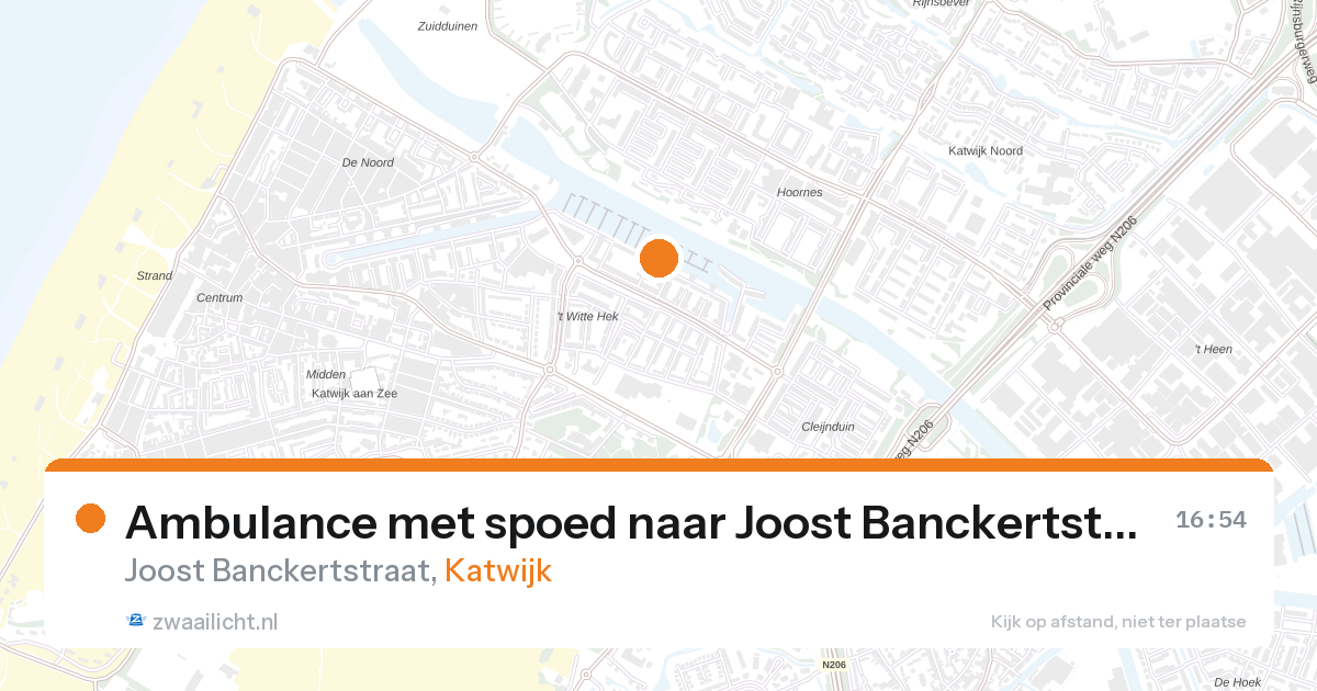 Ambulance met spoed naar Joost Banckertstraat in Katwijk — 21 mei 2026
