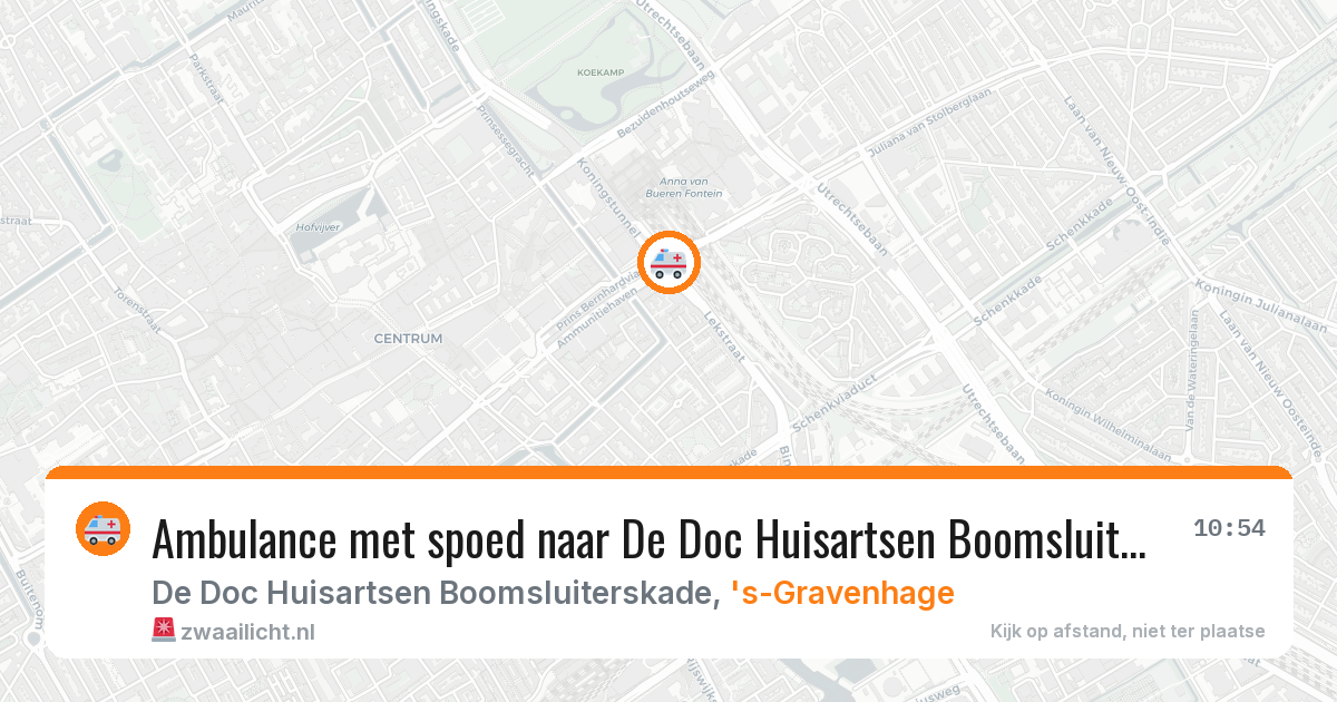 Ambulance met spoed naar De Doc Huisartsen Boomsluiterskade in 's-Gravenhage — 10 feb 2026