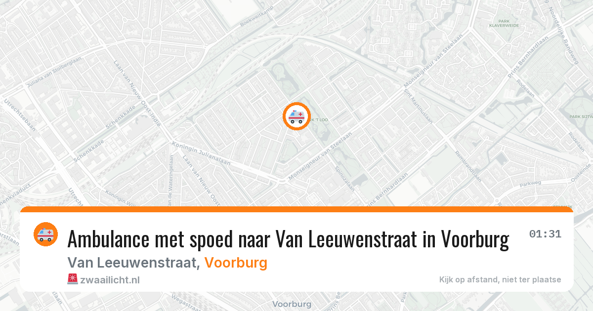 Ambulance met spoed naar Van Leeuwenstraat in Voorburg — 18 jan 2026