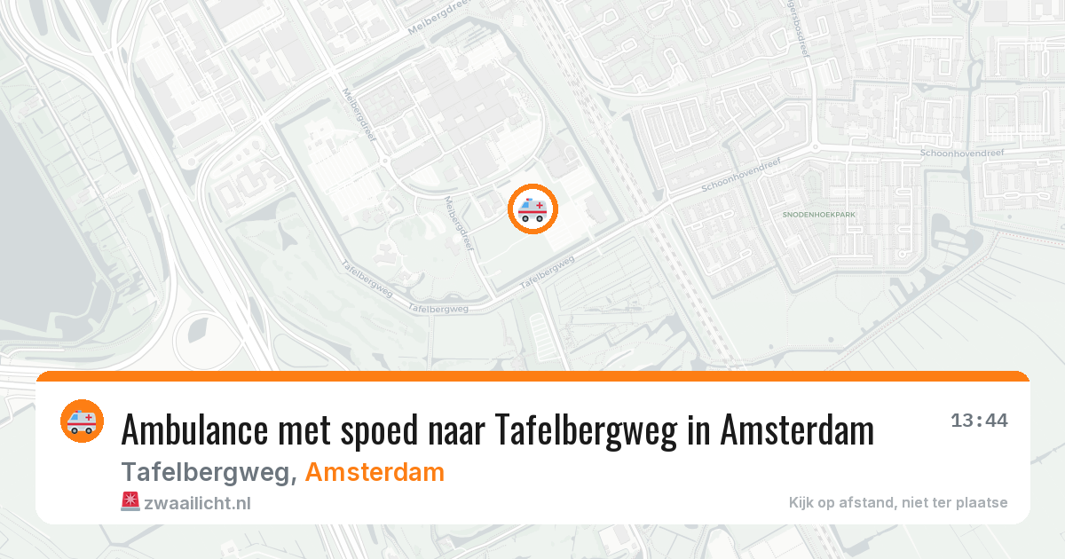 Ambulance met spoed naar Tafelbergweg in Amsterdam — 29 mei 2026