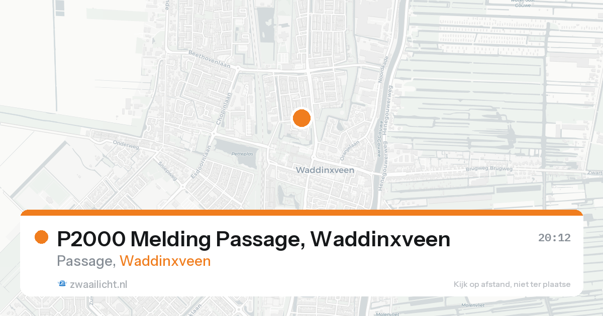 P2000 Melding Passage, Waddinxveen — 10 jun 2026