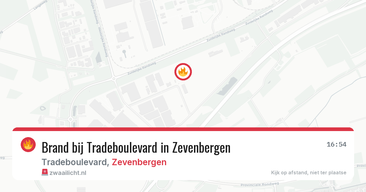 Brand bij Tradeboulevard in Zevenbergen — 13 aug 2026
