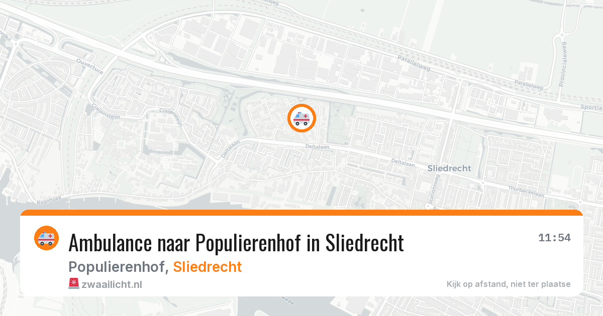 Ambulance naar Populierenhof in Sliedrecht — 18 jul 2026