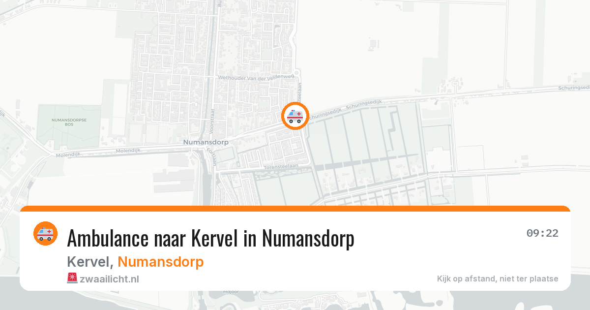 Ambulance naar Kervel in Numansdorp — 4 aug 2026