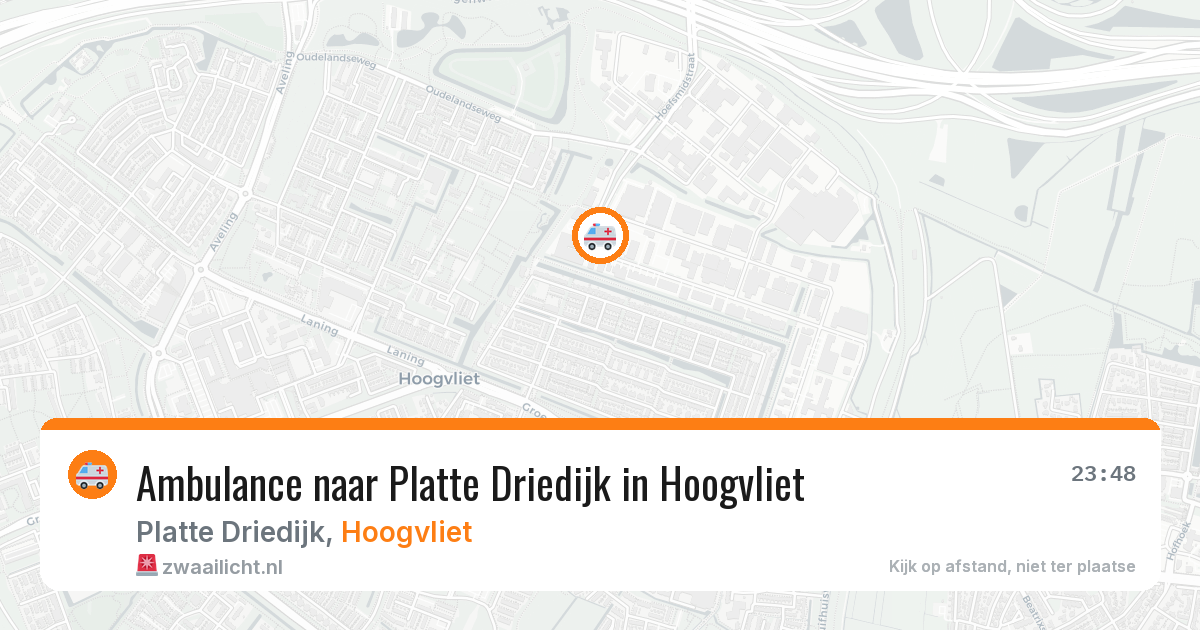 Ambulance naar Platte Driedijk in Hoogvliet — 6 jul 2026