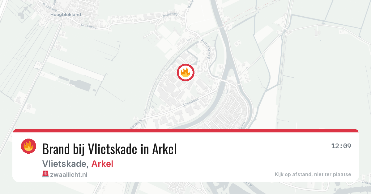 Brand bij Vlietskade in Arkel — 7 apr 2026