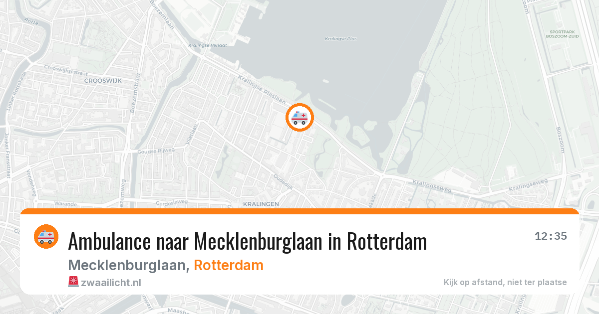 Ambulance naar Mecklenburglaan in Rotterdam — 8 mei 2026