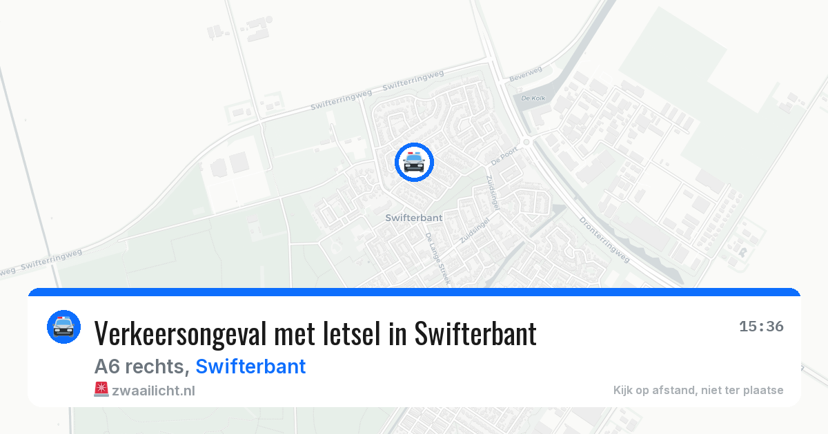 Verkeersongeval met letsel in Swifterbant — 22 apr 2026