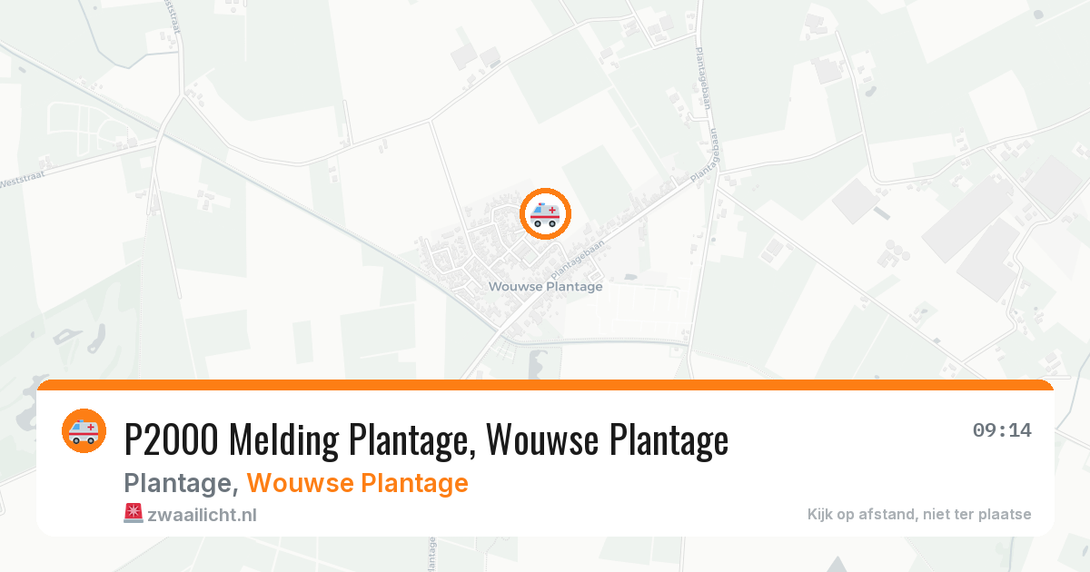 P2000 Melding Plantage, Wouwse Plantage — 9 feb 2026