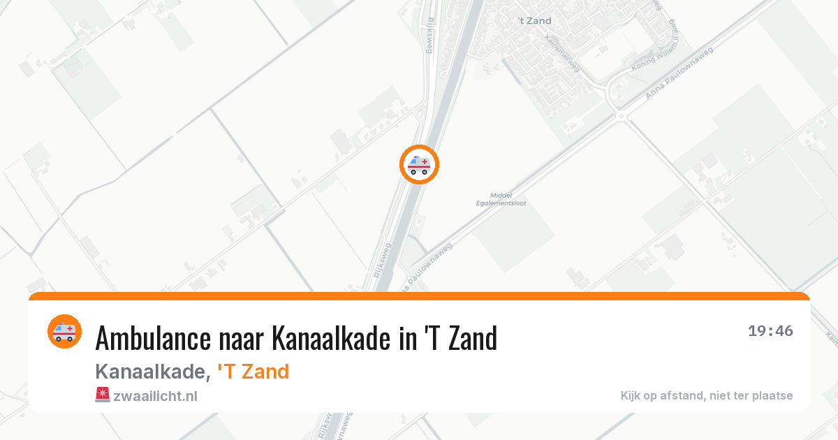 Ambulance naar Kanaalkade in 'T Zand — 16 jan 2026