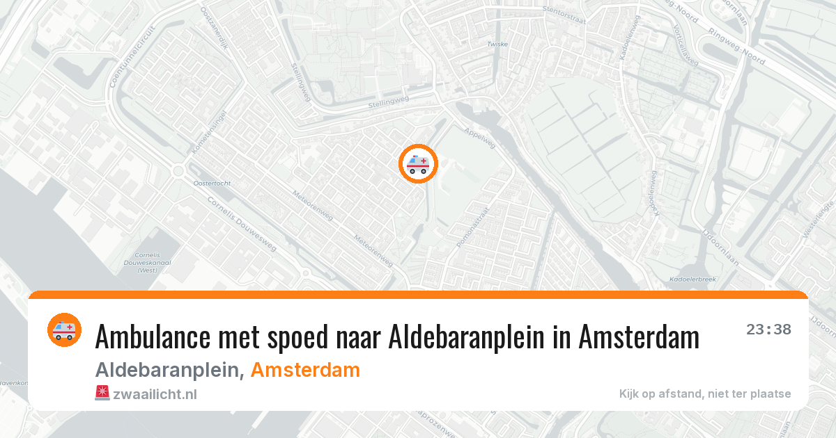 Ambulance met spoed naar Aldebaranplein in Amsterdam — 25 jul 2026