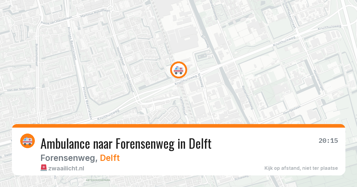 Ambulance naar Forensenweg in Delft — 26 mrt 2026