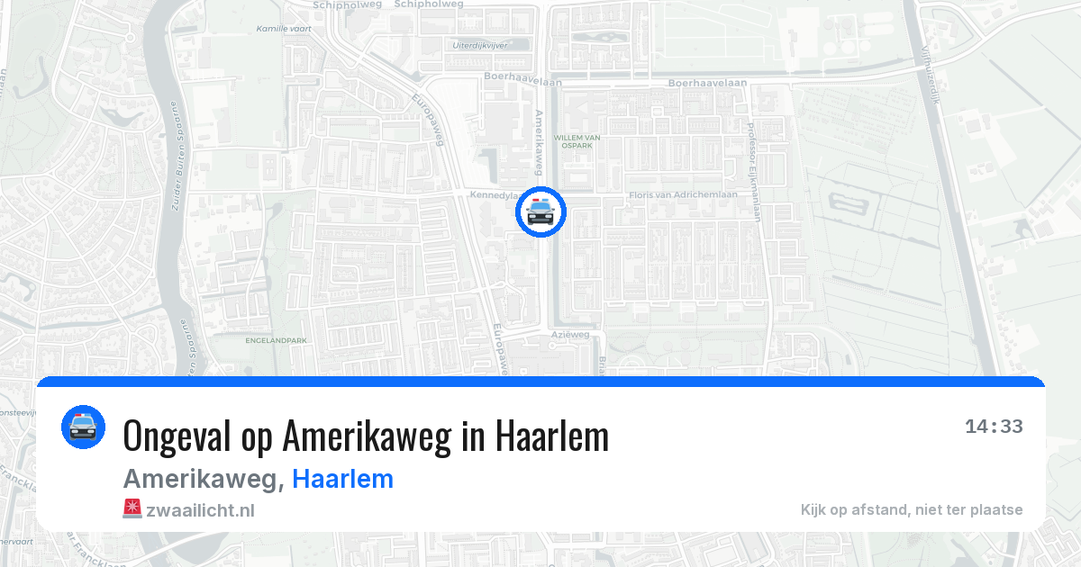 Ongeval op Amerikaweg in Haarlem — 8 jun 2026