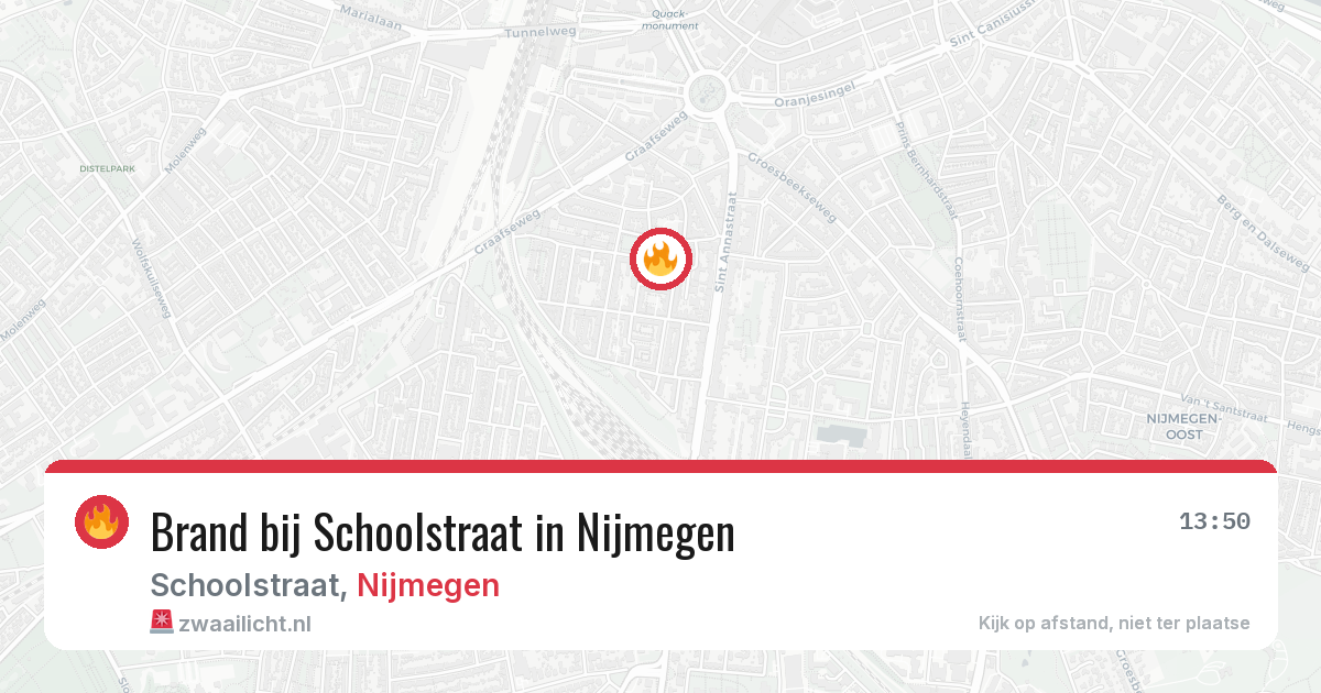 Brand bij Schoolstraat in Nijmegen — 29 mei 2026