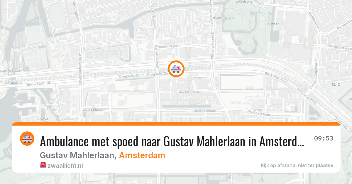Ambulance met spoed naar Gustav Mahlerlaan in Amsterdam — 8 apr 2026