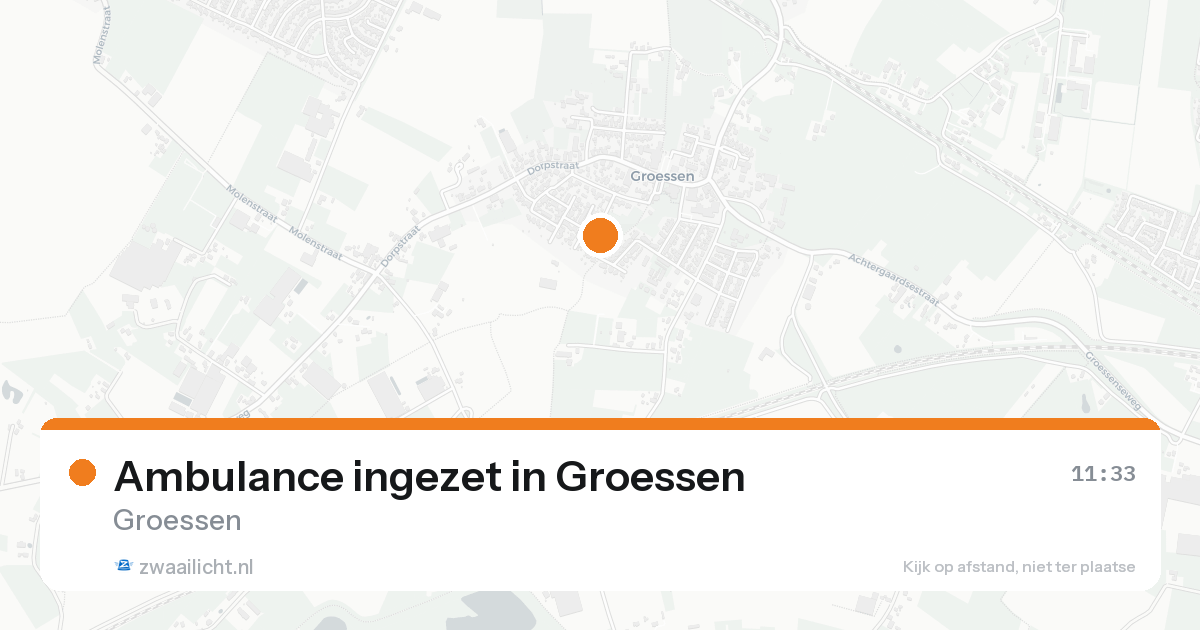 Ambulance ingezet in Groessen — 22 aug 2026