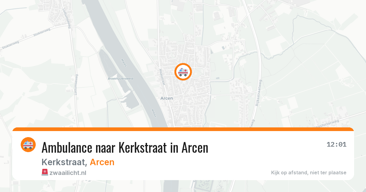 Ambulance naar Kerkstraat in Arcen — 17 jul 2026