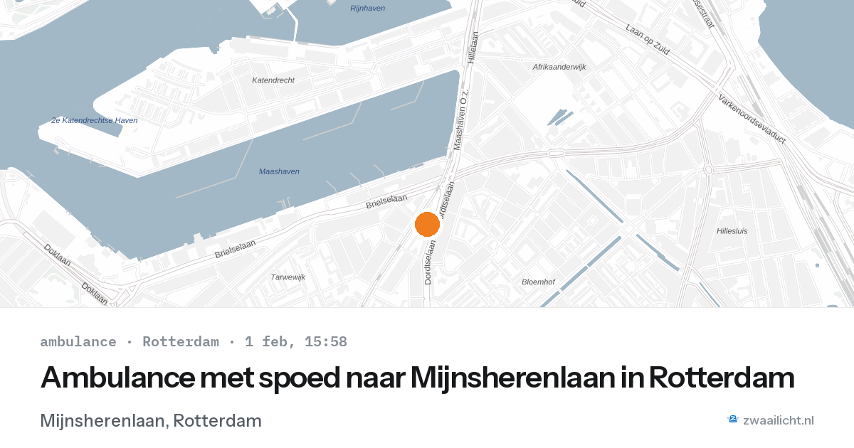 Ambulance met spoed naar Mijnsherenlaan in Rotterdam — 1 feb 2026
