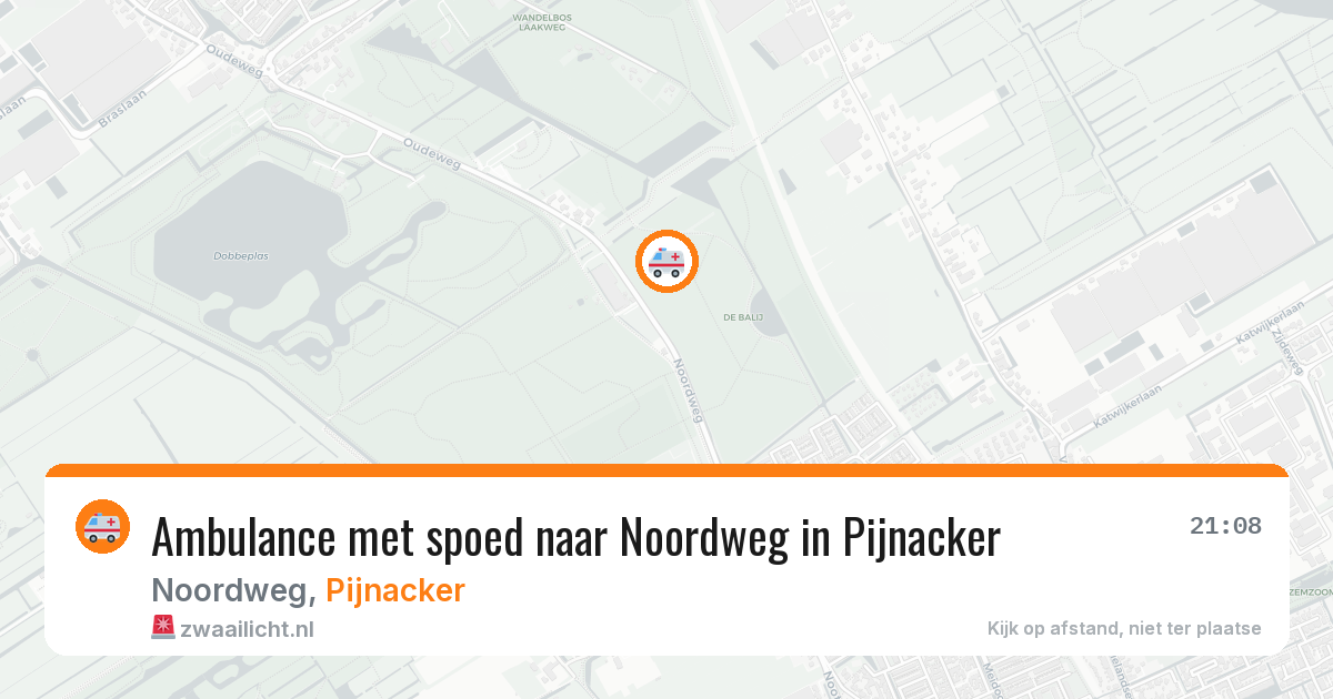 Ambulance met spoed naar Noordweg in Pijnacker — 15 apr 2026