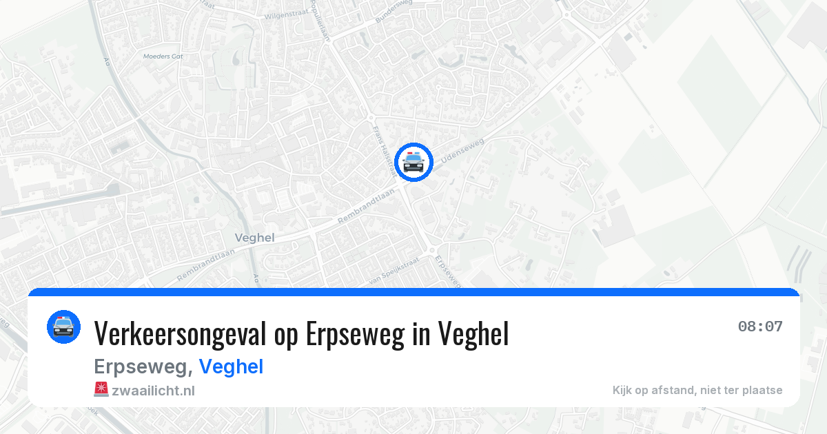 Verkeersongeval op Erpseweg in Veghel — 25 jun 2026