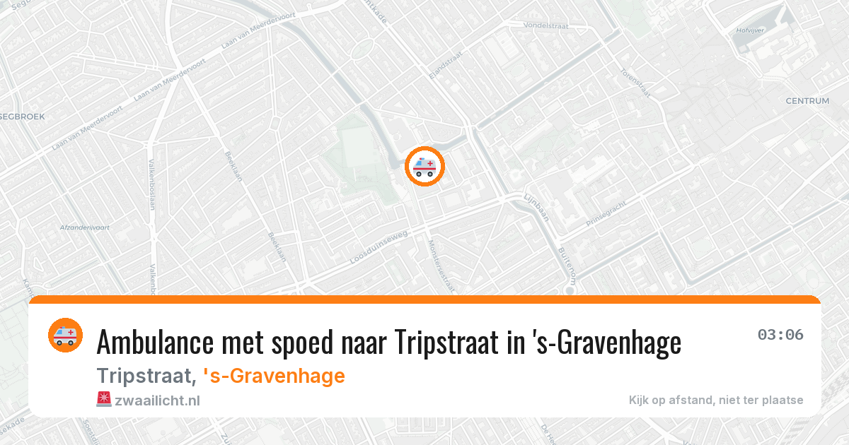 Ambulance met spoed naar Tripstraat in 's-Gravenhage — 10 aug 2026