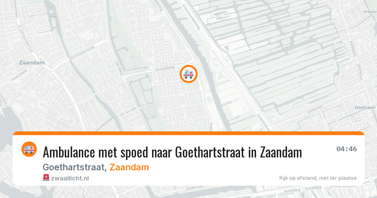 Ambulance met spoed naar Goethartstraat in Zaandam — 21 jan 2026