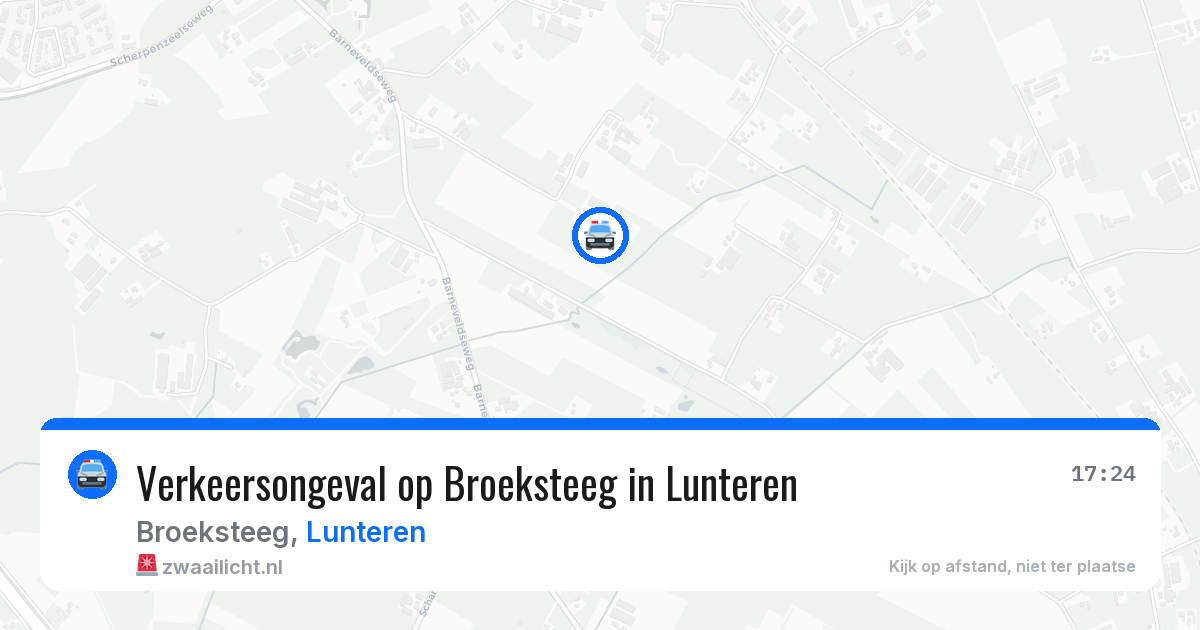 Verkeersongeval op Broeksteeg in Lunteren — 15 jun 2026