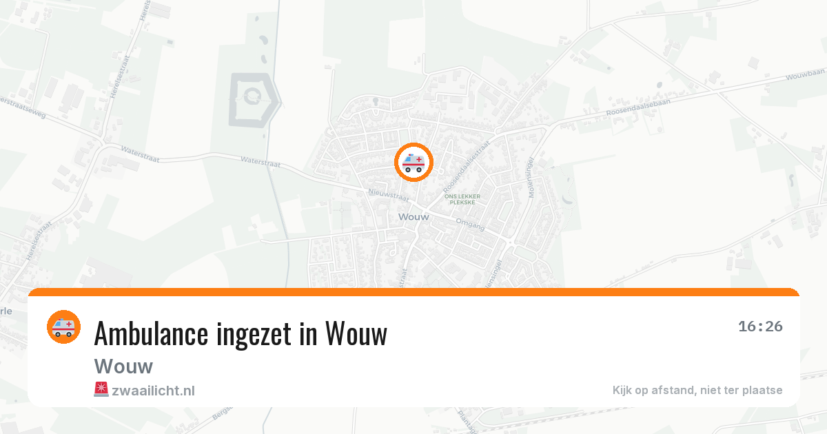 Ambulance ingezet in Wouw — 24 mei 2026