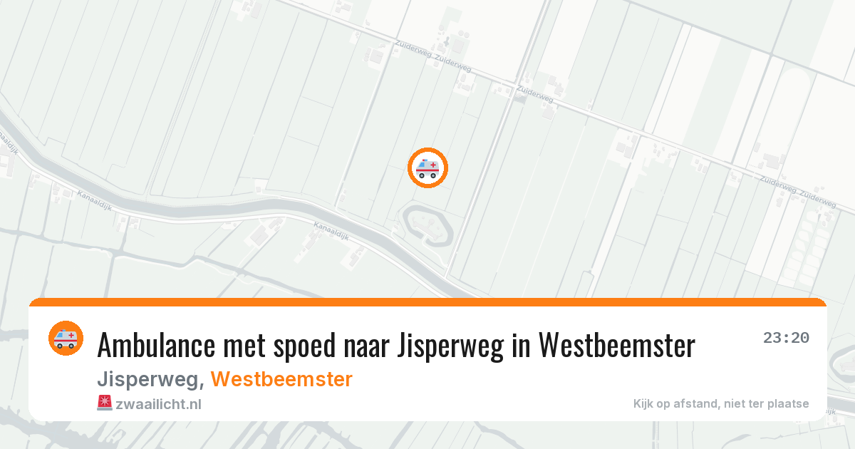 Ambulance met spoed naar Jisperweg in Westbeemster — 13 jun 2026