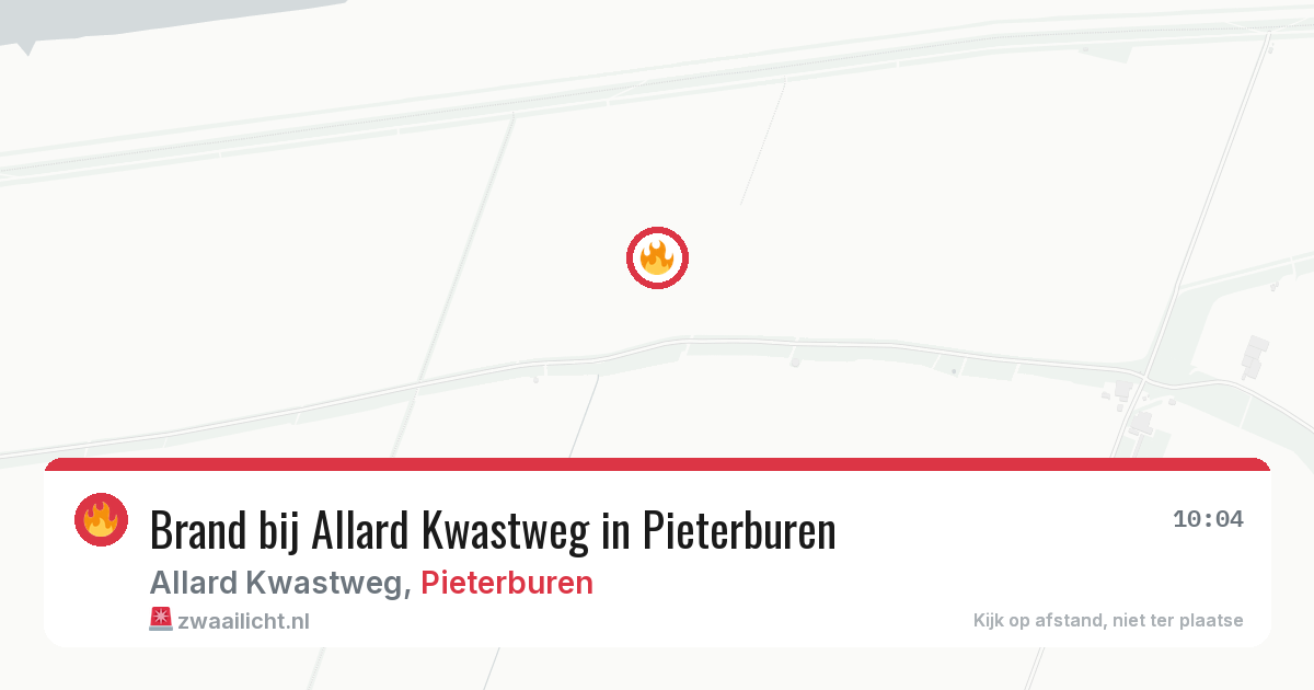 Brand bij Allard Kwastweg in Pieterburen — 31 jul 2026