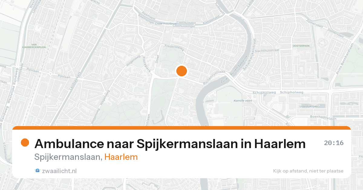 Ambulance naar Spijkermanslaan in Haarlem — 16 aug 2026