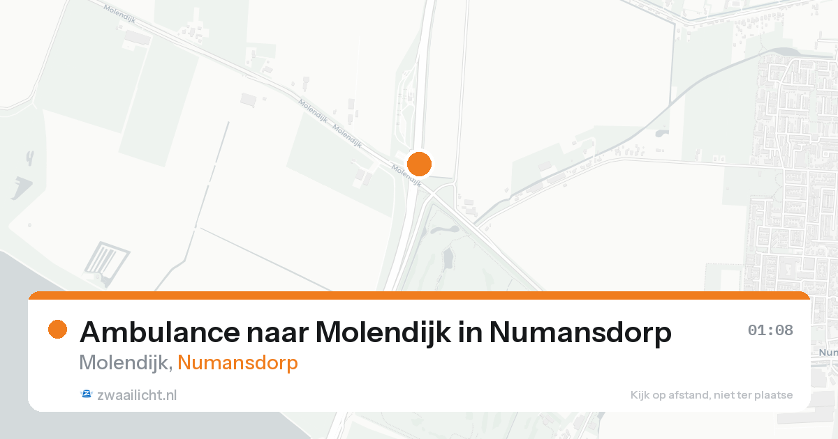 Ambulance naar Molendijk in Numansdorp — 23 aug 2026