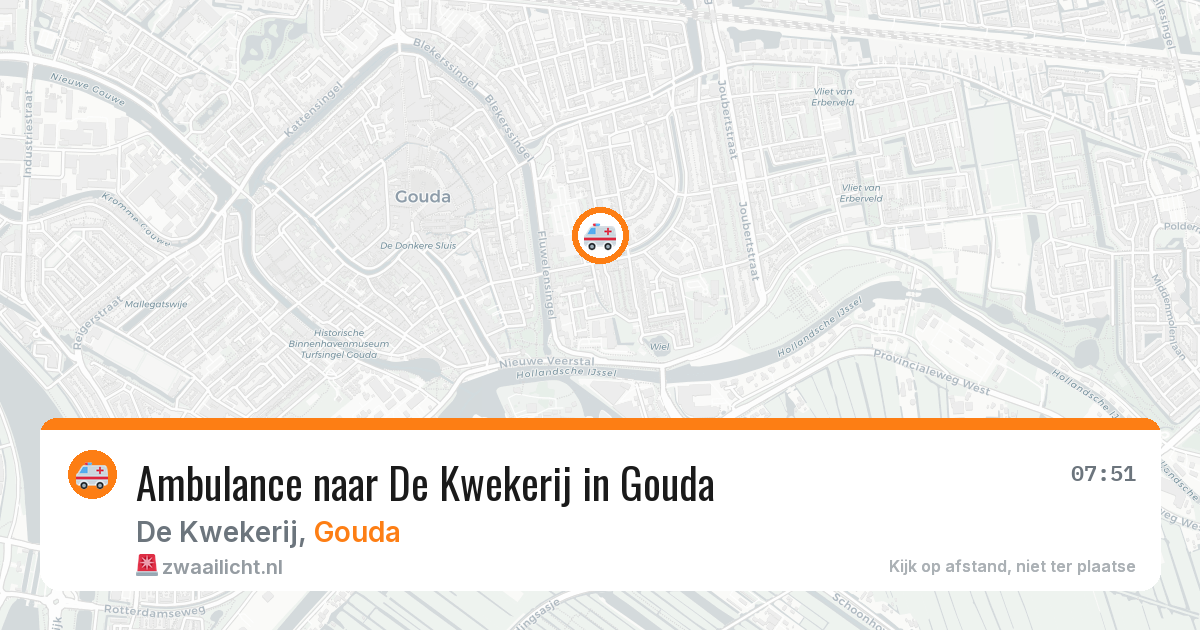 Ambulance naar De Kwekerij in Gouda — 18 jul 2026