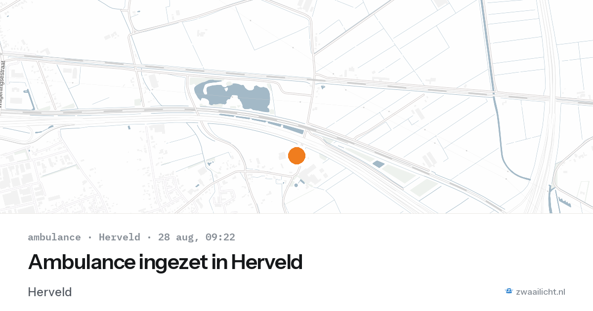 Ambulance ingezet in Herveld — 28 aug 2026