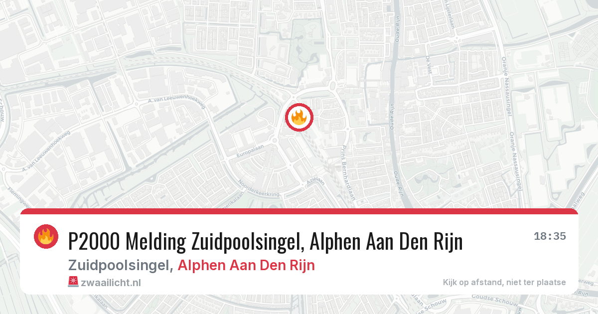P2000 Melding Zuidpoolsingel, Alphen Aan Den Rijn — 13 apr 2026