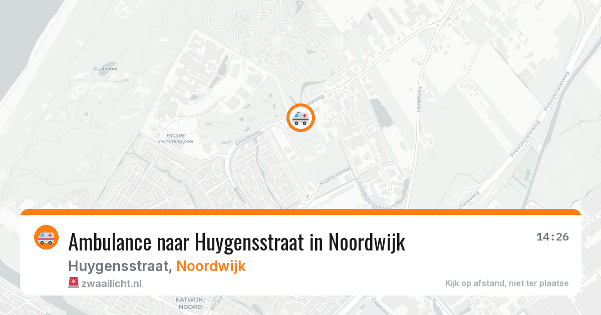 Ambulance naar Huygensstraat in Noordwijk — 3 jun 2026