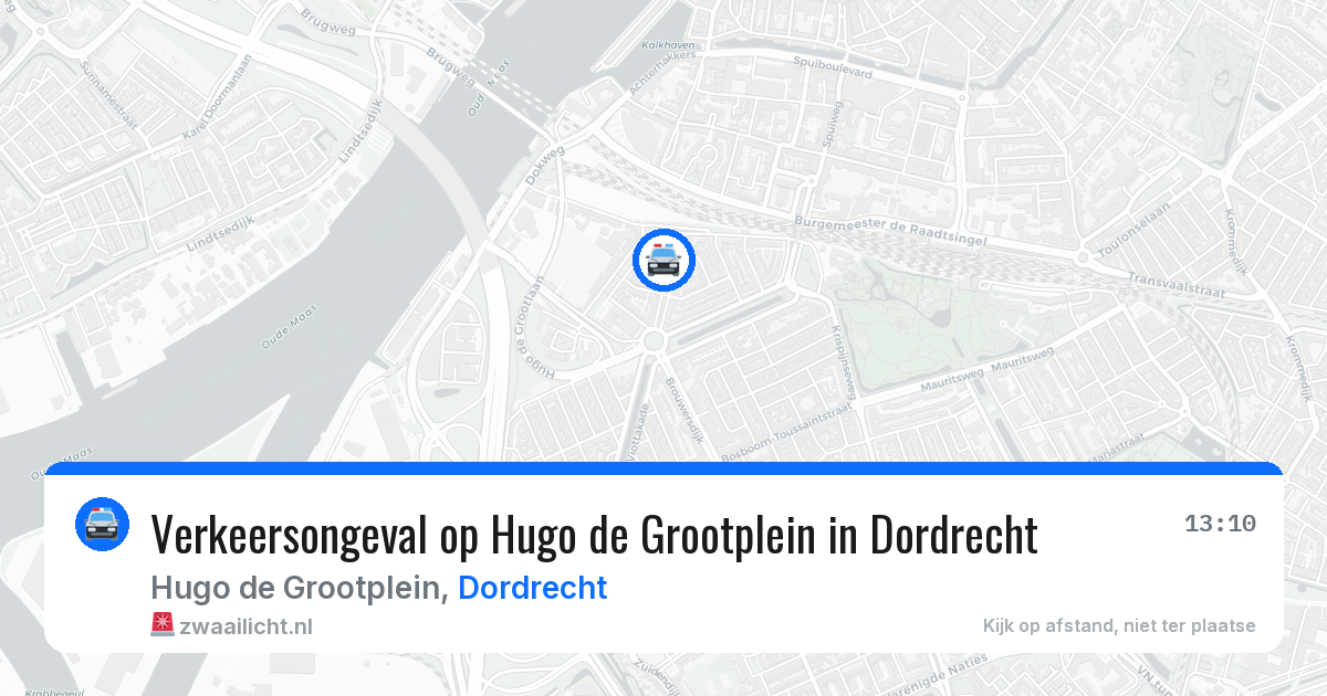 Verkeersongeval op Hugo de Grootplein in Dordrecht — 25 jan 2026