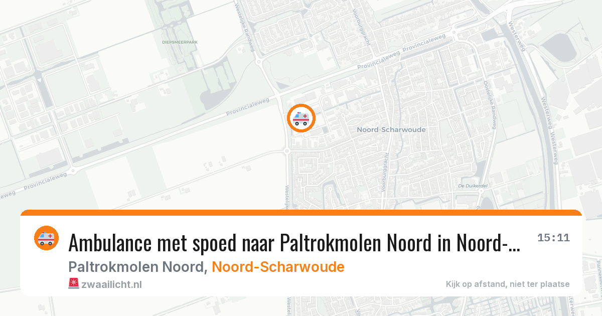 Ambulance met spoed naar Paltrokmolen Noord in Noord-Scharwoude — 3 feb 2026