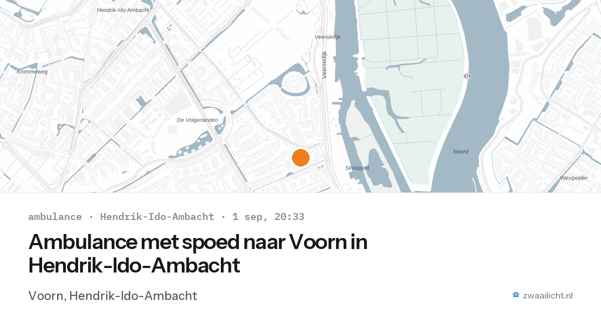 Ambulance met spoed naar Voorn in Hendrik-Ido-Ambacht — 1 sep 2026