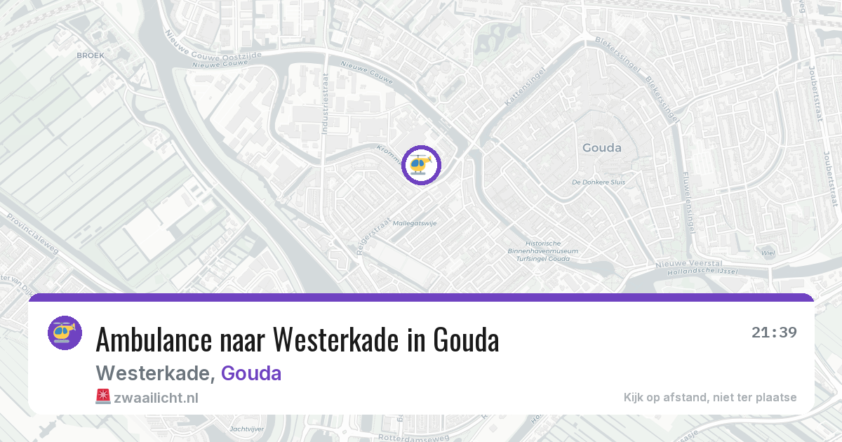Ambulance naar Westerkade in Gouda — 10 aug 2026