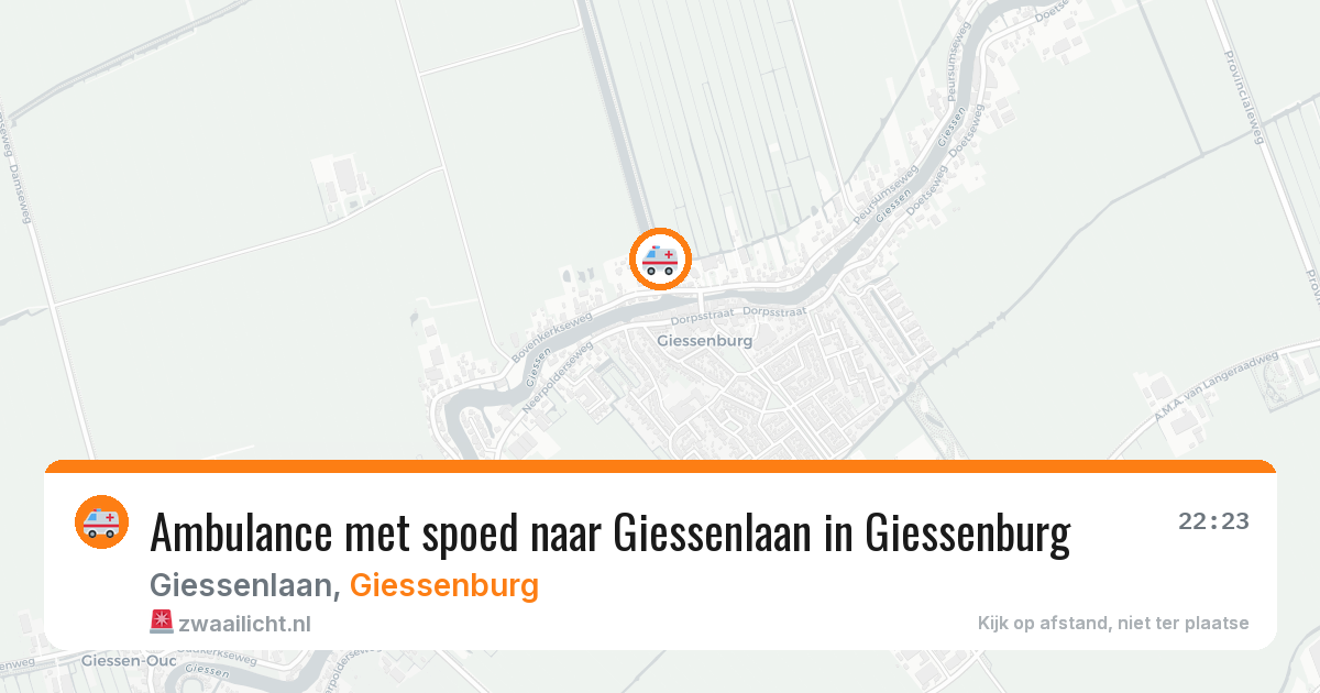 Ambulance met spoed naar Giessenlaan in Giessenburg — 12 apr 2026
