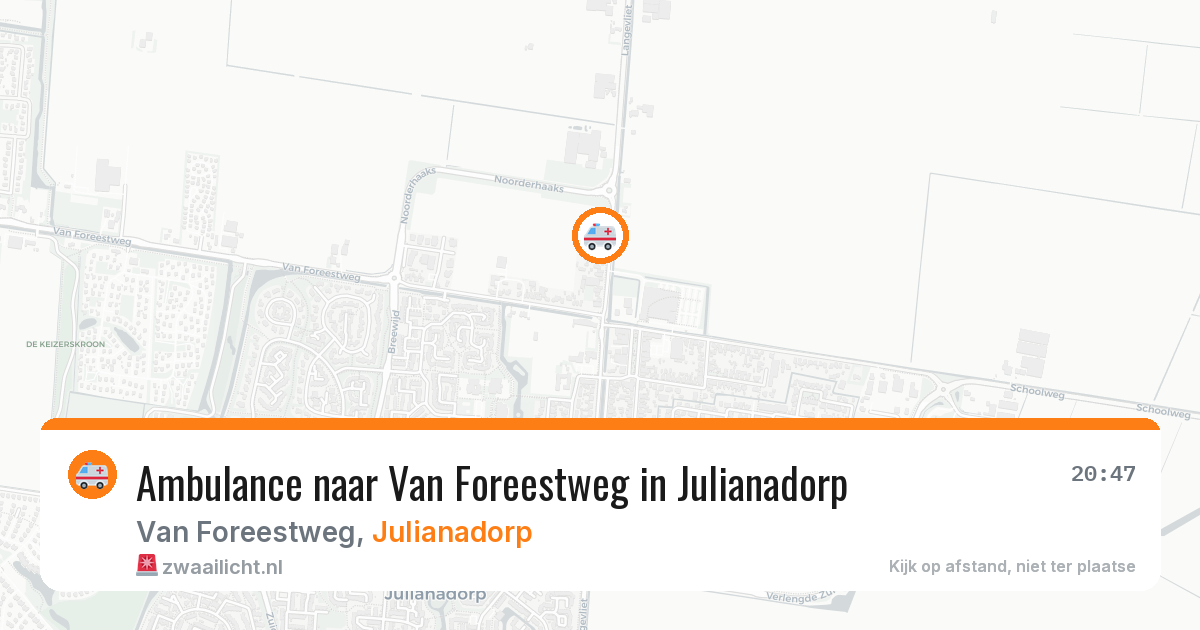 Ambulance naar Van Foreestweg in Julianadorp — 7 aug 2026