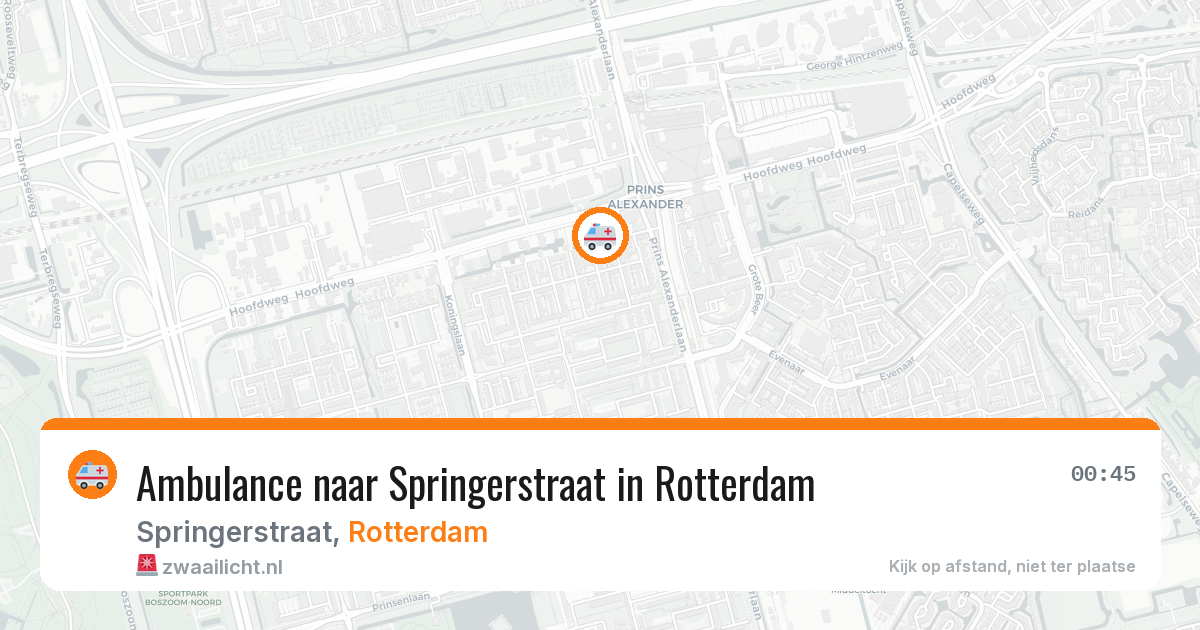 Ambulance naar Springerstraat in Rotterdam — 26 mei 2026