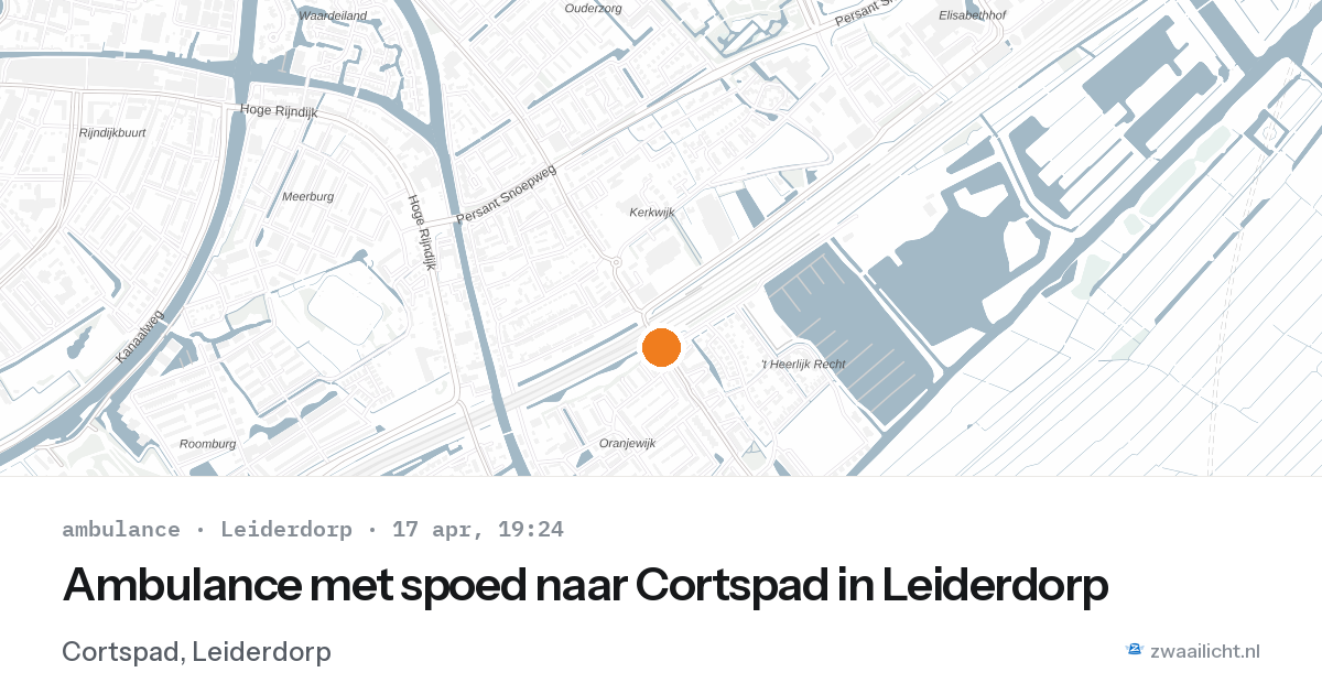 Ambulance met spoed naar Cortspad in Leiderdorp — 17 apr 2026