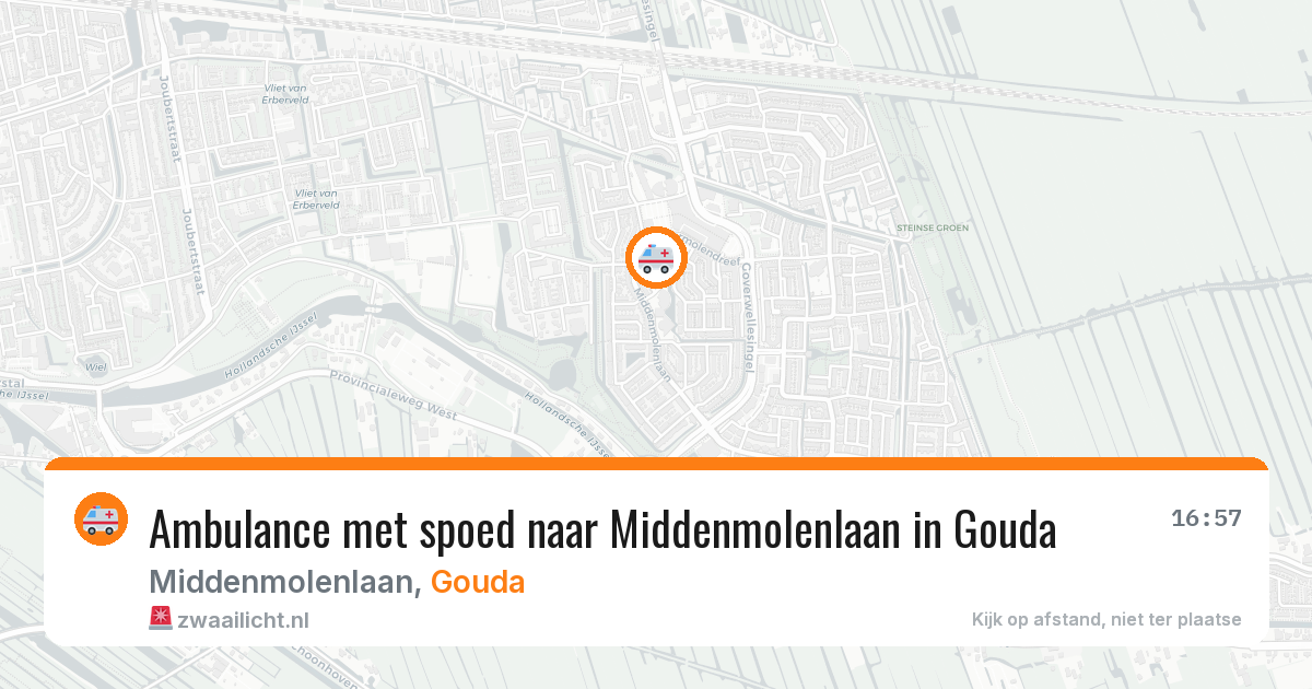 Ambulance met spoed naar Middenmolenlaan in Gouda — 27 mei 2026