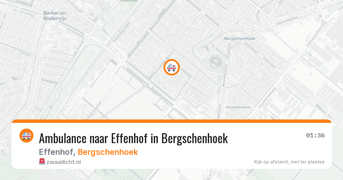 Ambulance naar Effenhof in Bergschenhoek — 5 apr 2026