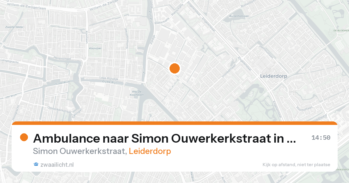 Ambulance naar Simon Ouwerkerkstraat in Leiderdorp — 23 aug 2026